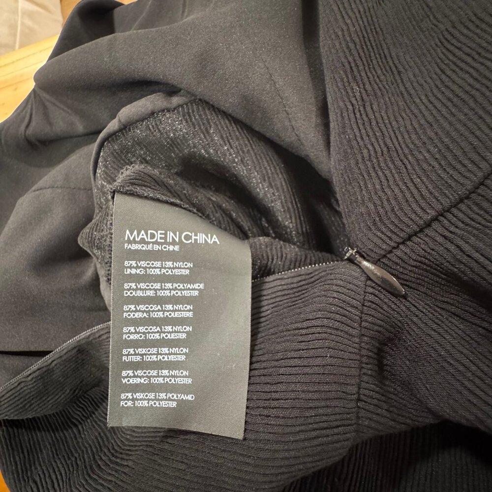 Club Monaco Sabellah Black Ribbed Cold Shoulder Jumpsuit - Picture 8 of 8